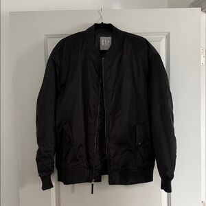 GAP Men's Classic Black Bomber Jacket